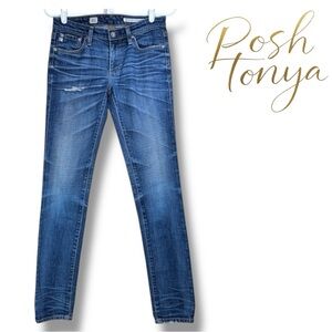 AG Adriano Goldschmied Stilt Low Rise Skinny Jeans Cigarette Leg Jeans, Size 26